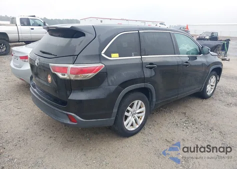 2016 Toyota Highlander Le из США, поврежденный, VIN 5TDZARFH6GS022162